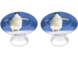 Puxadores De Gaveta Redondos Em Aço Inoxidável Com Design Pinguim Para Armários, Guarda Roupas E Portas