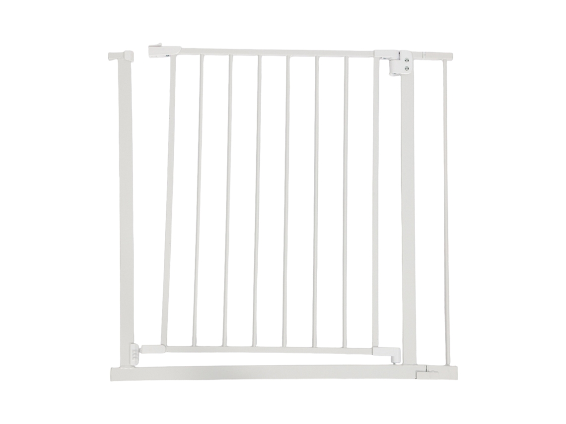 Barreira De Segurança Para Escadas Relaxdays, 82–87 Cm, Sem Perfuração, Bebés E Crianças, Branca