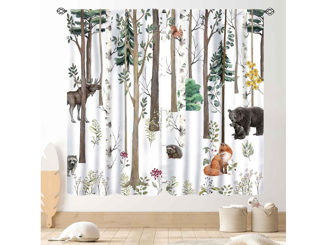 Conjunto De 2 Cortinas Blackout Para Quarto Infantil, Quarto De Bebê, Sala De Estar, Berçário