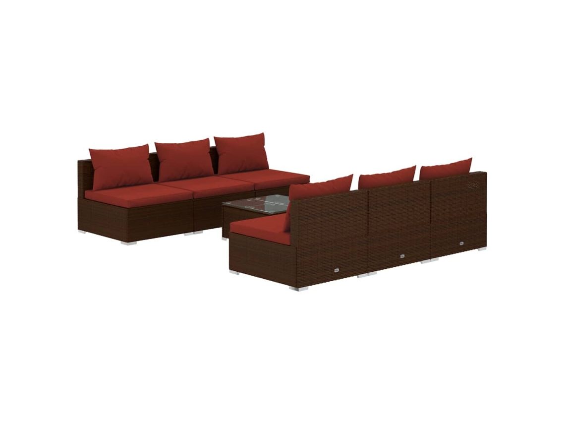 Garden Lounge Set, Garden Lounge Sets Vidaxl Marrom Rattan / Vime (n/a)
