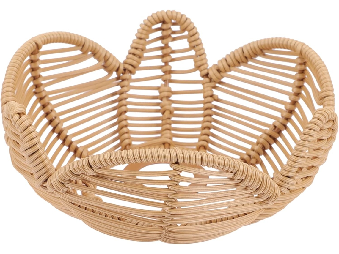 Abajur de Chão em Rattan com Formato de Lótus, Feito de Plástico, Elegante Difusor Decorativo para Restaurantes. SFUSHOS