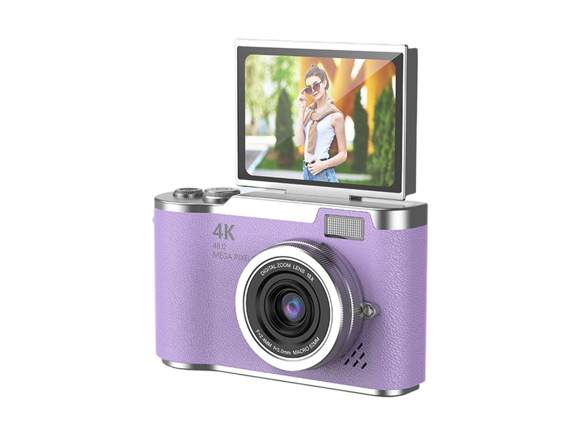 Câmera Digital 4k De 48 Mp Para Crianças, Câmera De Vlog Com Foco Automático De 2,4 Polegadas Brilvibera