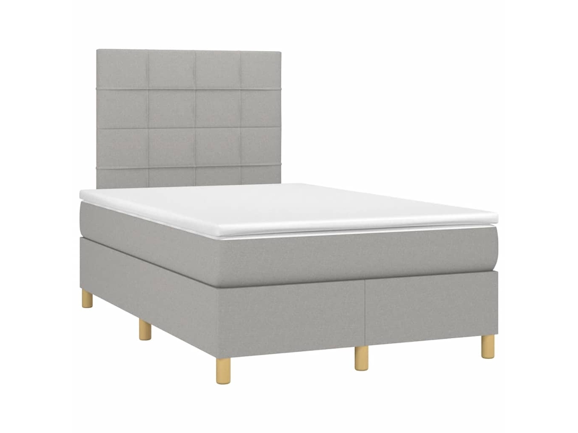 Box Spring Bed, Box Spring Beds Vidaxl Cinzeto Tecido (120 X 190 Cm)