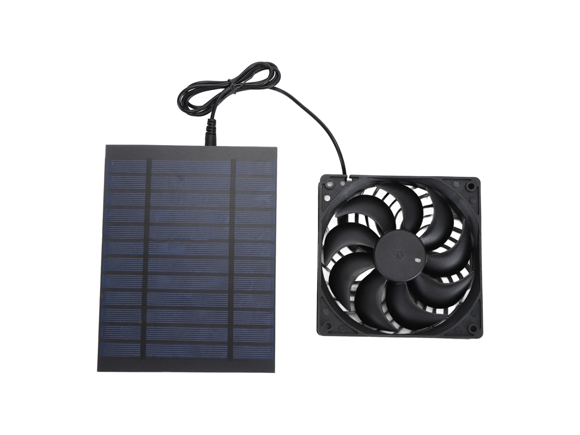Ventilador de exaustão solar 6W 12V com painel de silício policristalino para galinheiros estufas casas de pets RVS S/MARCA