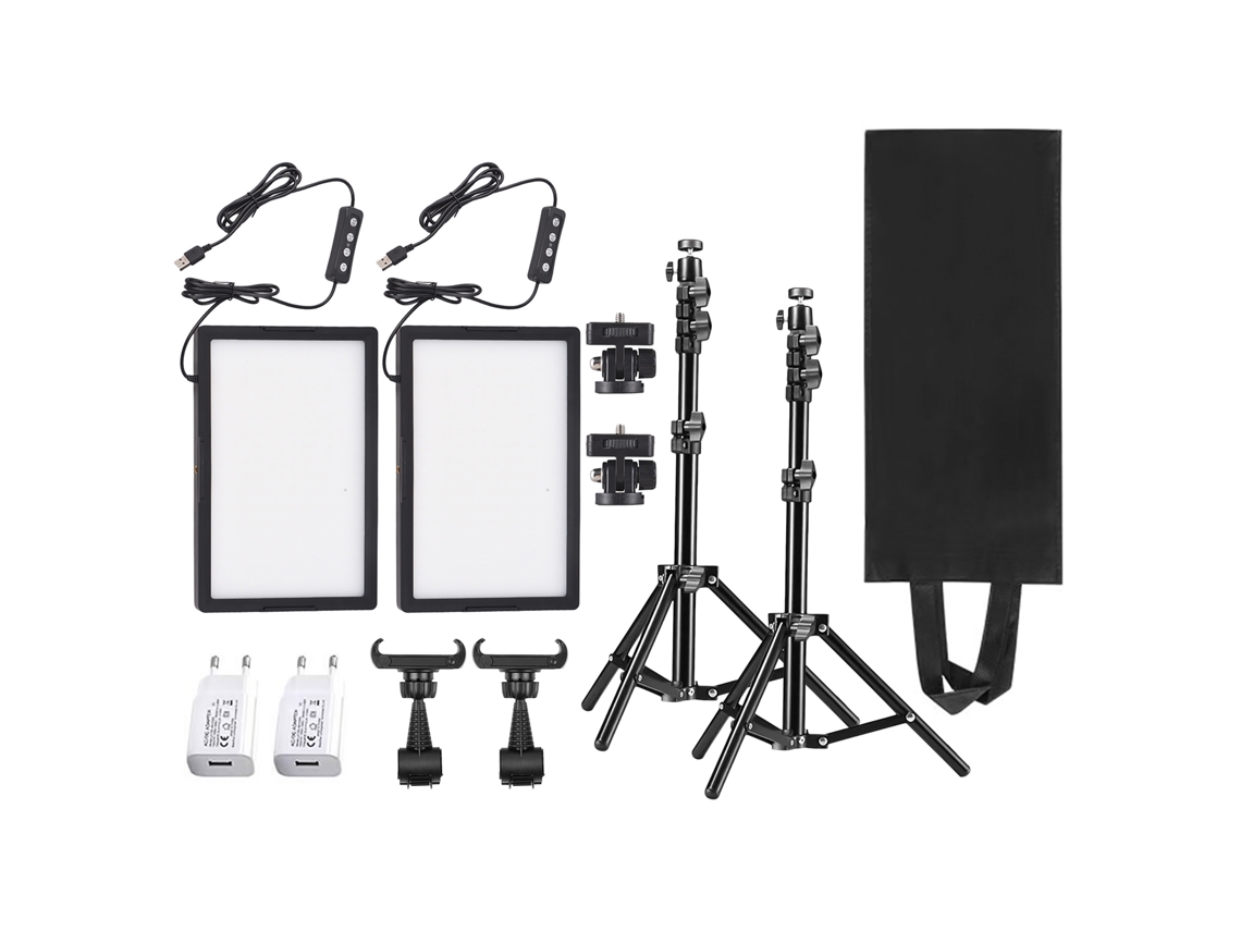 2026 luz Led para Vídeo, Iluminação de Preenchimento, Painel Led para Transmissão Ao Vivo e Reuniões Virtuais com Suporte