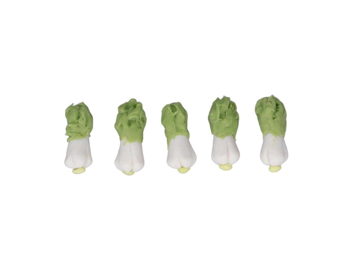 5pcs Modelo De Couve-chinesa Em Argila Miniatura 1:12 Para Casa De Bonecas Decoração