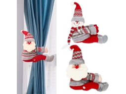 2 Pçs Cortina de Natal Tiebacks Bonecos dos Desenhos Animados Cortina Laços Cortinas Corda Cortina Tiebacks para Decoração de Casa de Natal