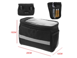 Bolsa Para Guidão De Bicicleta Frontal Impermeável Com Estojo Isolante E Faixas Reflexivas