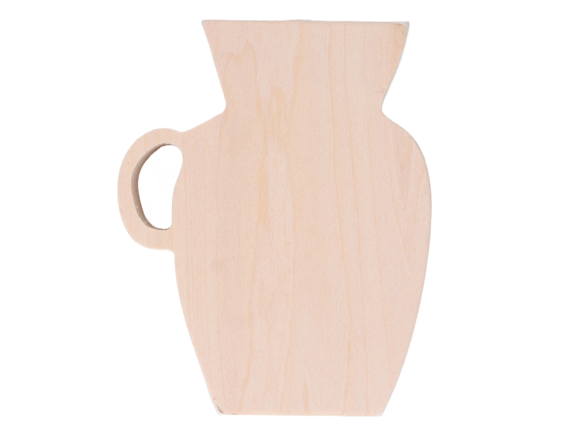 Baok - Vaso de madeira de pinho natural, estilo vintage, simples, durável, sem pintura, para flores.