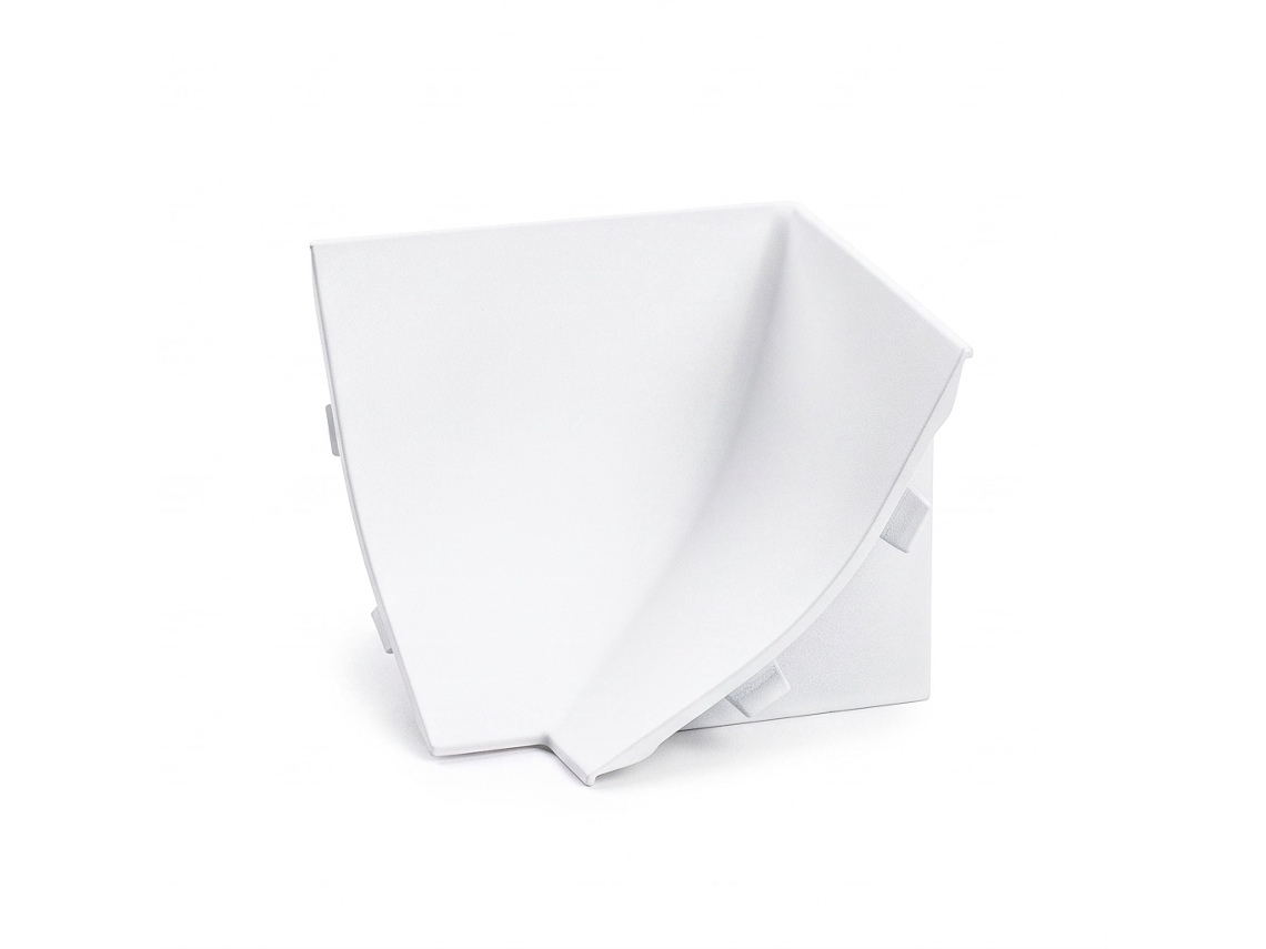 Quest Canto Interior Para Perfil De Bancada Pvc 23x23 Mm, Encaixe Fácil, Branco