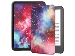 Capa Protetora De Couro Pu E Policarbonato Compatível Com Kindle 6 , Estampa, Ativação/desativação Automática Tecnologia E Tuotuo (2022)