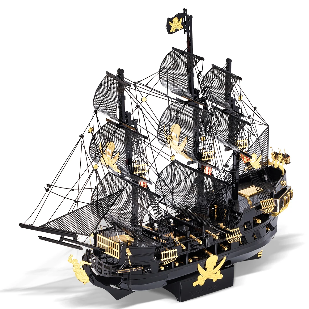Quebra-cabeça 3d De Metal Com Blocos De Montar De Navio Pirata - Brinquedo De Navio Faça Você Mesmo