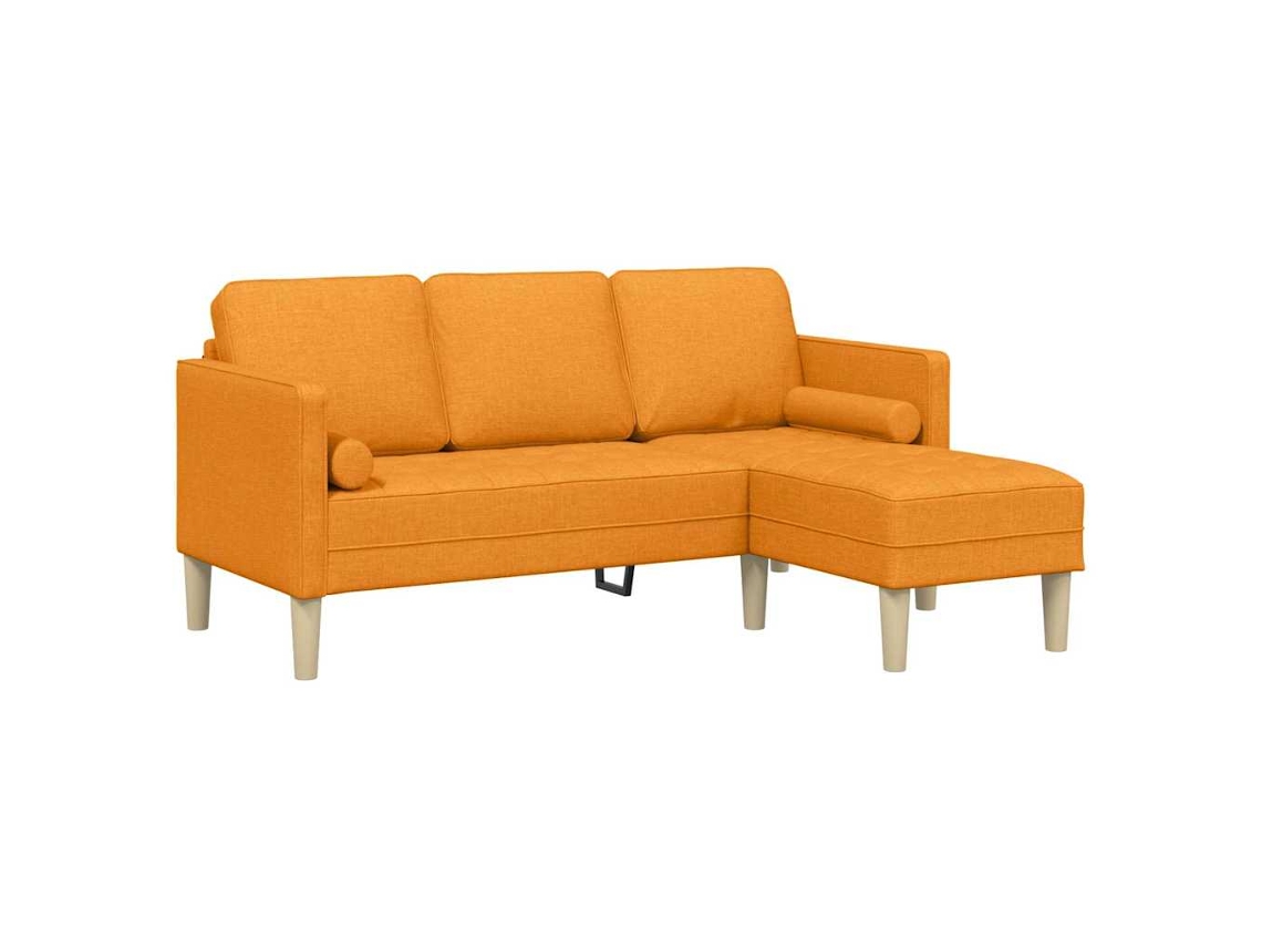 Conjunto de Sofás HARLANV1 com almofada amarelo escuro poliéster