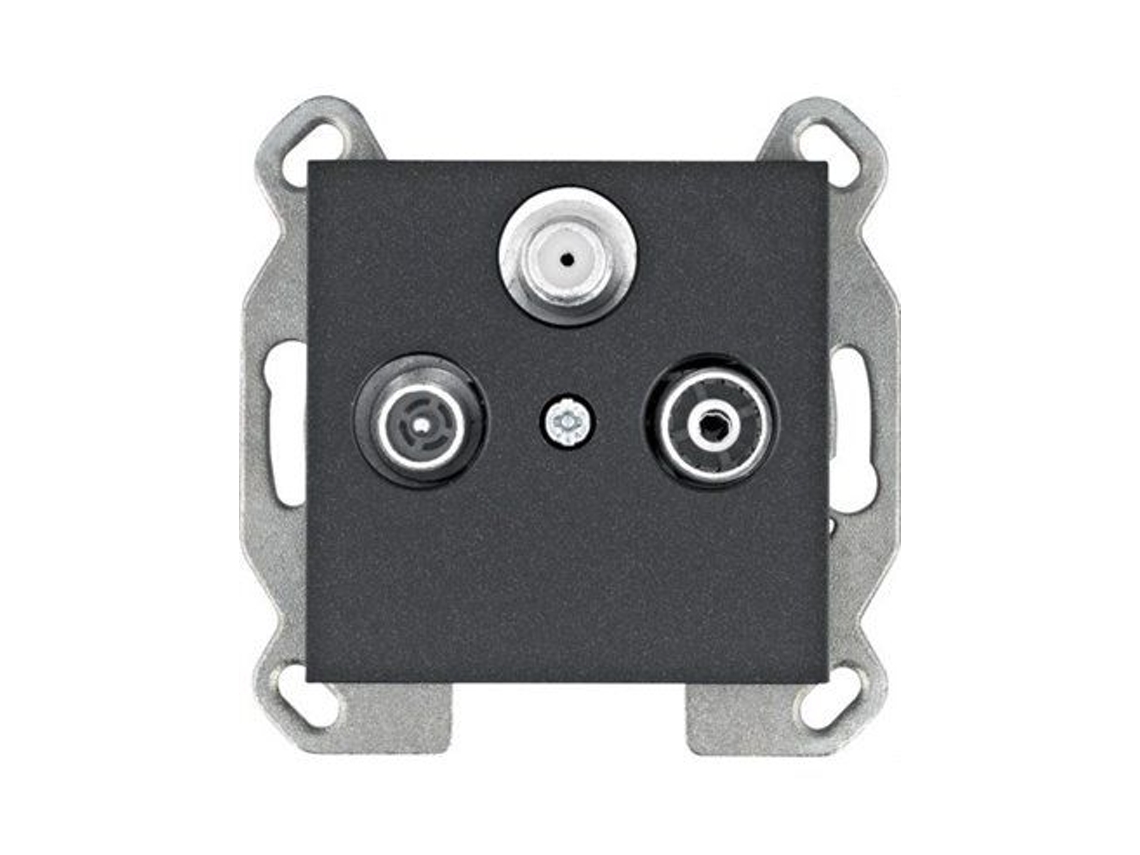 Luz | Tomada Rtv Sat Preta Wl3113 Hager