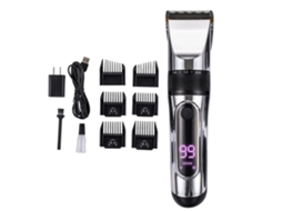 Máquina de Cortar Cabelo com Display Lcd e Acessórios Prata