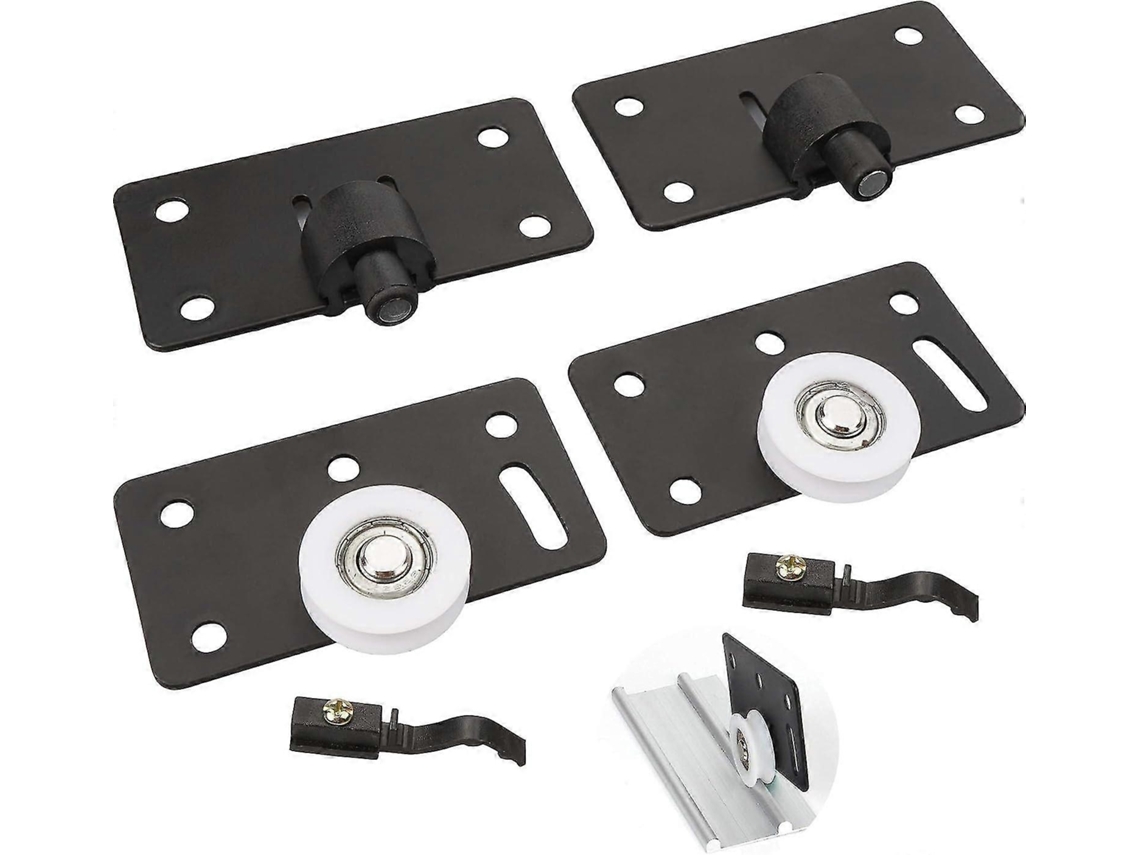 2 Rodas Deslizantes para Porta de Armário, Trilho Deslizante 30mm, Nylon Silencioso, Ajustável, para Armários e Gabinetes