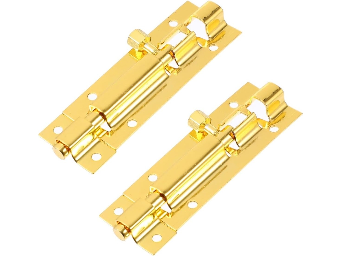 Merryhapy Conjunto De 2-travas Deslizantes 7, 6cm 3 Polegadas Em Aço Inoxidável Com Acabamento Dourado Segurança De