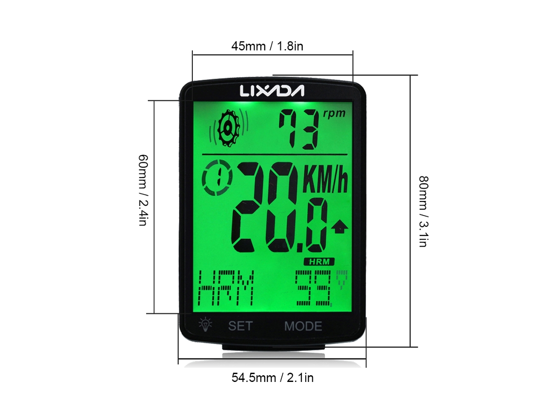 Computador de Bicicleta Mali 3 em 1, IPX7, com sensor de ritmo