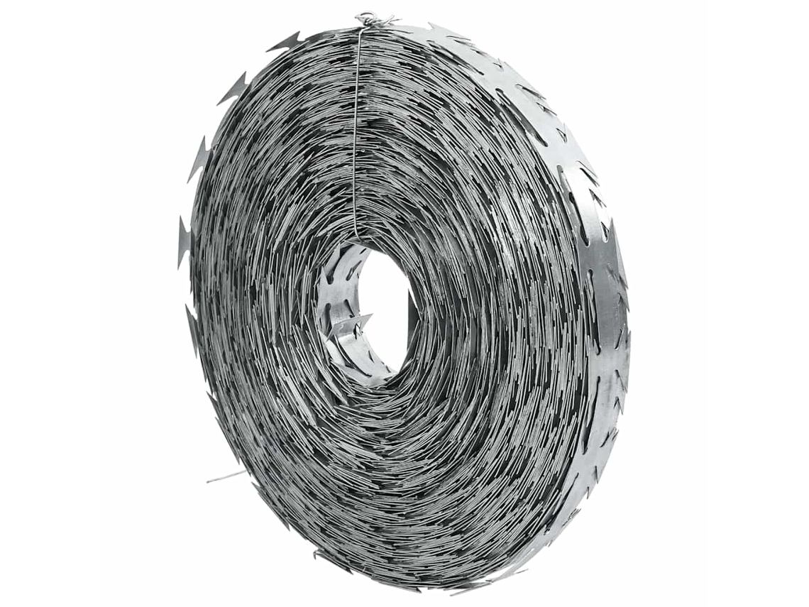 Vidaxl Rolo De Arame Farpado Em Espiral Aço Galvanizado 500 M