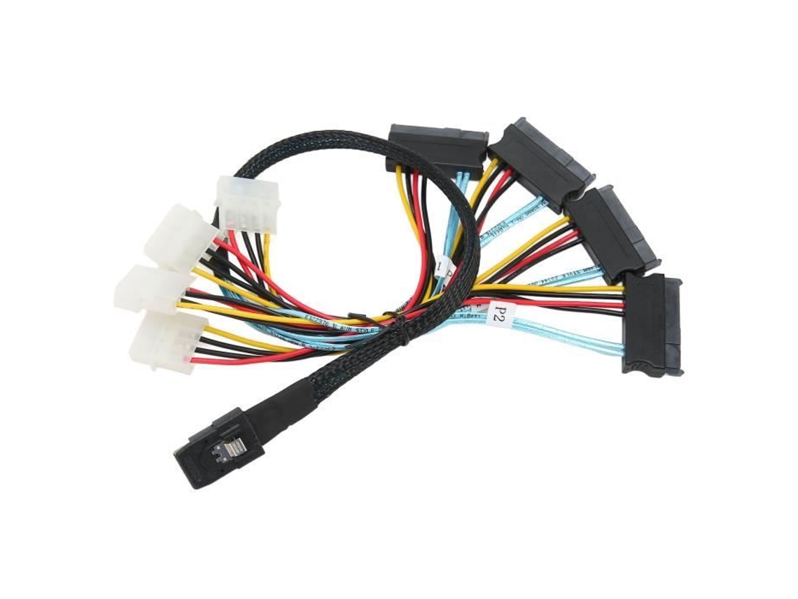 Cabo de Alimentação Serial Ata HURRISE Cabo Serial Ata 12 Gbps de Alta Velocidade Sata8087 Sff8482 Cabo de Linha de Computador