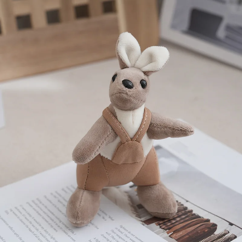 Chaveiro de Pelúcia de Canguru Australiano Fofo de 17 Cm para Mochila MDUG (marrom)