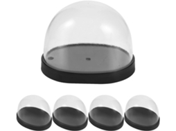Garneck Meia Esfera Com 5 Cúpulas E Base De Plástico Transparente Preto, Cobertura À Prova De Poeira Para Bolos E Flores