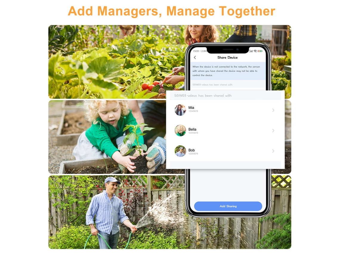 Yuru temporizador de Irrigação Automática Tuya Wifi com Sensor de Chuva Controle App Alexa Google Home Jardim Balcão
