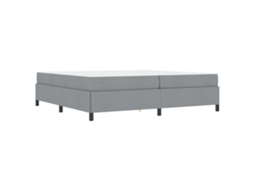Conjunto 1 Cama Box Vidaxl Cinzento-claro Tecido (200 X 200 Cm)