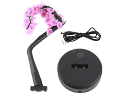 Luminária De Mesa Em Formato Árvore Com 35 Leds Flor Ameixa,