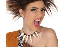 Colar DISFRAZZES Mulher Das Cavernas Com Dentes