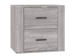 Wall-mounted Bedside Cabinet, Wall-mounted Bedside Cabinets Vidaxl Cinzeto Madeira Processada (n/a)