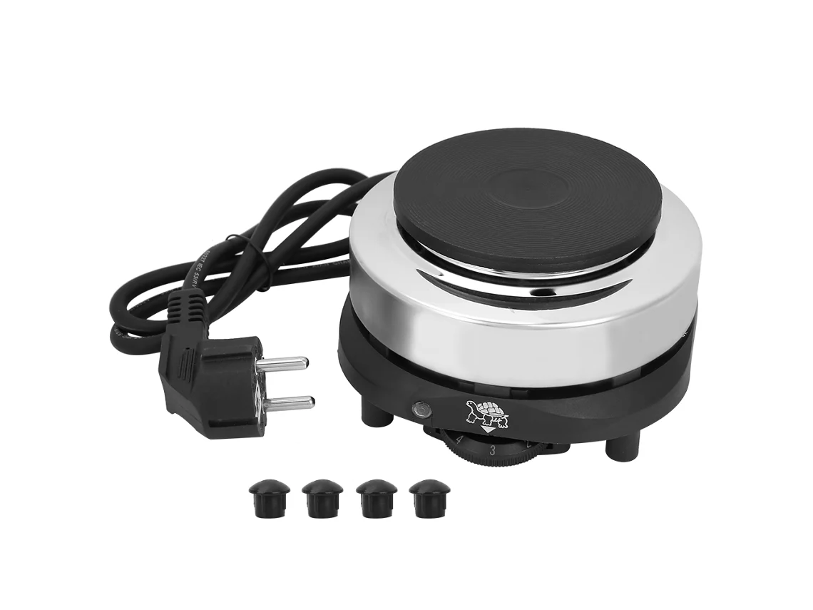 Fogão elétrico portátil de mesa, com placa de aquecimento, 500w, controle de temperatura ajustável | S/MARCA