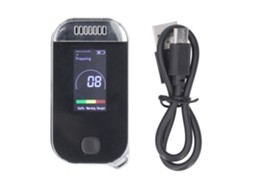 Yuru tester de Álcool Portátil Recarregável com Display Digital Led Alta Precisão 3 Cores e Memória