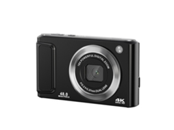 Câmera Digital 4k para Fotografia com Lente Frontal e Traseira, Câmera de Vlog de 48 Mp com Foco Automático e Flash JIAPEI (preta)