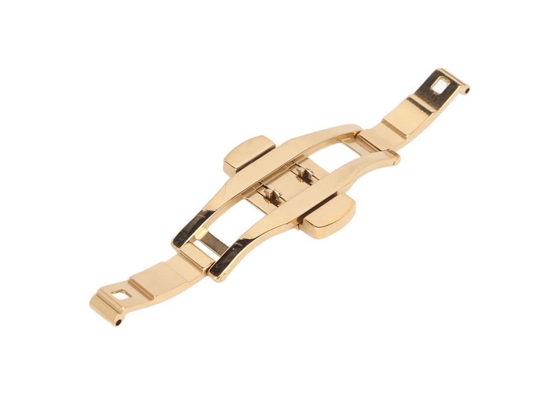 Fecho borboleta universal 6x23mm para relógio com 2 botões - acessório de reparo