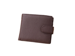 Carteira Masculina Vintage Com Porta-cartões - Carteira De Bolso Com Fecho - 12x10x2cm - Castanho Café
