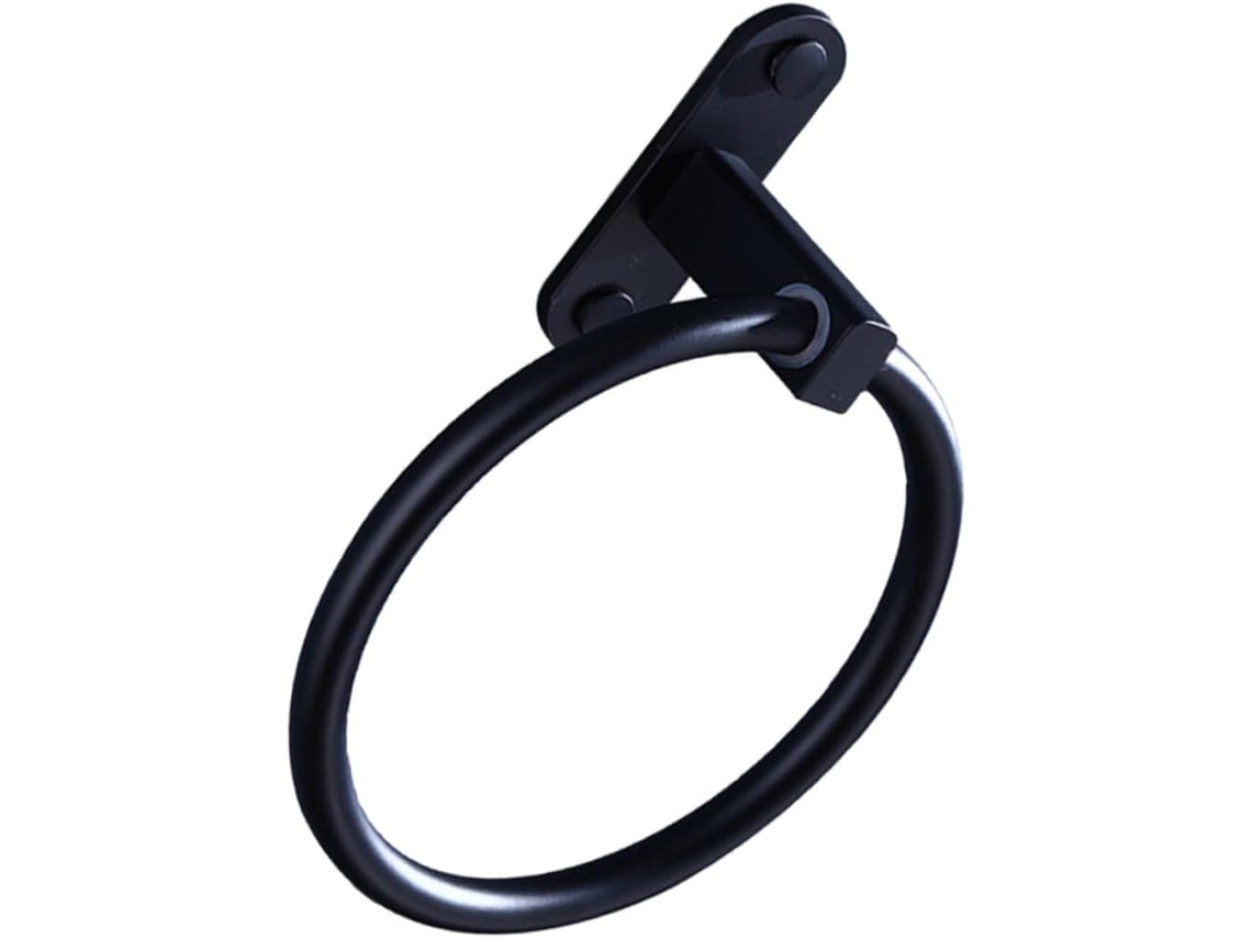 Porta-toalhas De Alumínio Preto, Sem Necessidade Furar, Compacto E