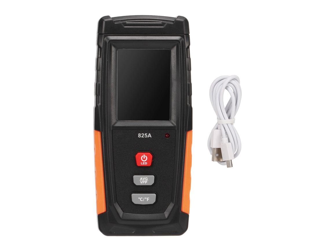 Detector de Radiação Eletromagnética, LCD, Alarme Sonoro e Luminoso, Portátil