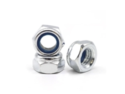 Porca Autotravante Sextavada De Aço Carbono Com Inserto Nylon, Tamanhos 4 40, 10 32, 1 4-20e 5 16-18, Para Máquinas