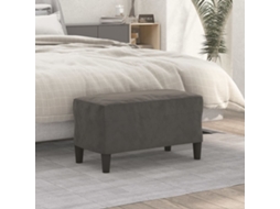 Vidaxl Banco 70x35x41 Cm Veludo Cinza-escuro