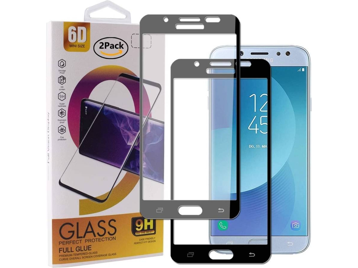 Película Vidro Temperado Samsung Galaxy j7 2017 j730 HONGWE. Cobertura Completa Branco
