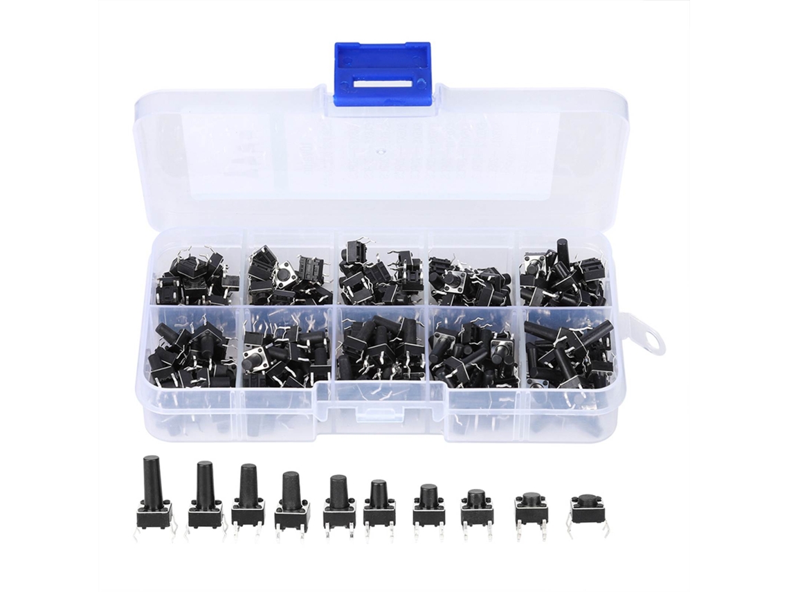 Kit de 200 Interruptores Tácteis Micro Push Button | S/MARCA