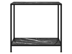 Mesa Consola 80x35x75 Cm Vidro Temperado Preto MAISON EXCLUSIVE