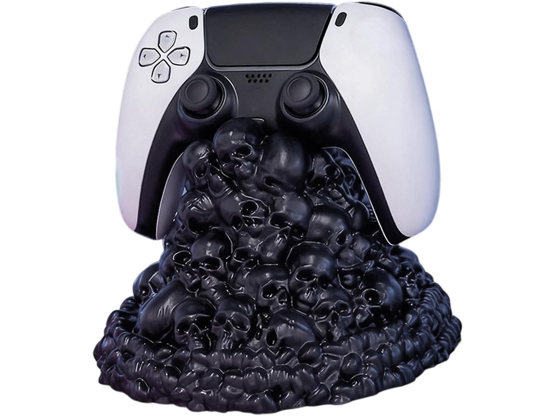 Support De Manette En Forme De Crâne Avec Base En Caoutchouc, Support Multi-appareils Pour