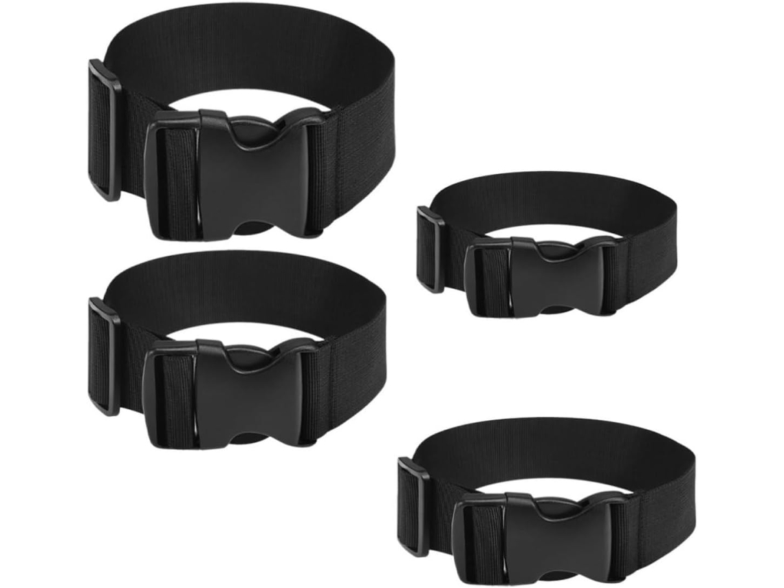 Conjunto De 4 Cintas De Nylon Ajustáveis Com Fivela De Encaixe Rápido