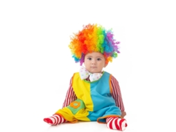 Fantasia de palhaço de circo para bebê
