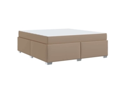 Conjunto 1 Cama Box Vidaxl Castanho Tecido (180 X 200 Cm)