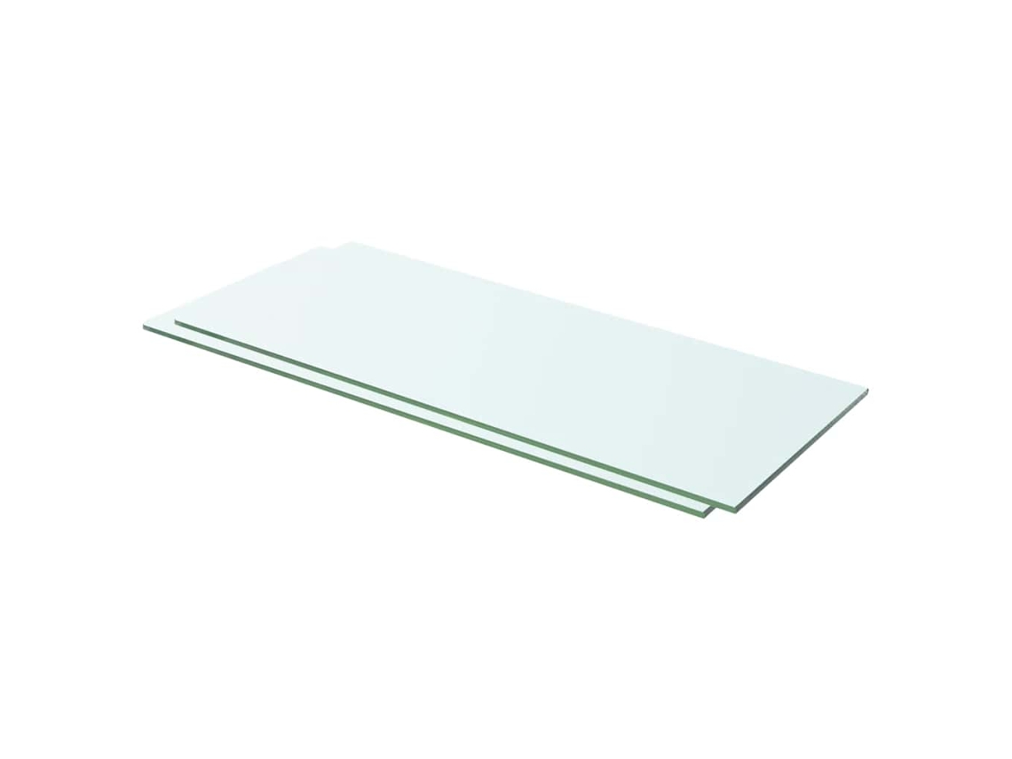 Vidaxl Prateleiras 2 Pcs 60x20 Cm Vidro Transparente