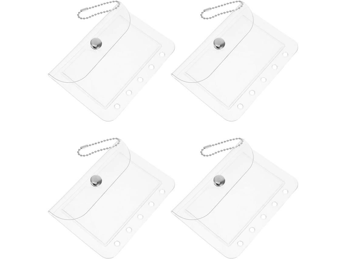 Conjunto De 4 Pastas Transparentes Destacáveis Callaron Com 5 Furos, Bolsas Impermeáveis Para Fotos E Cartões