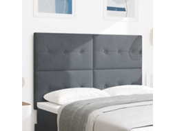 Vidaxl Cabeceira Cinza Escuro 144 Cm Veludo